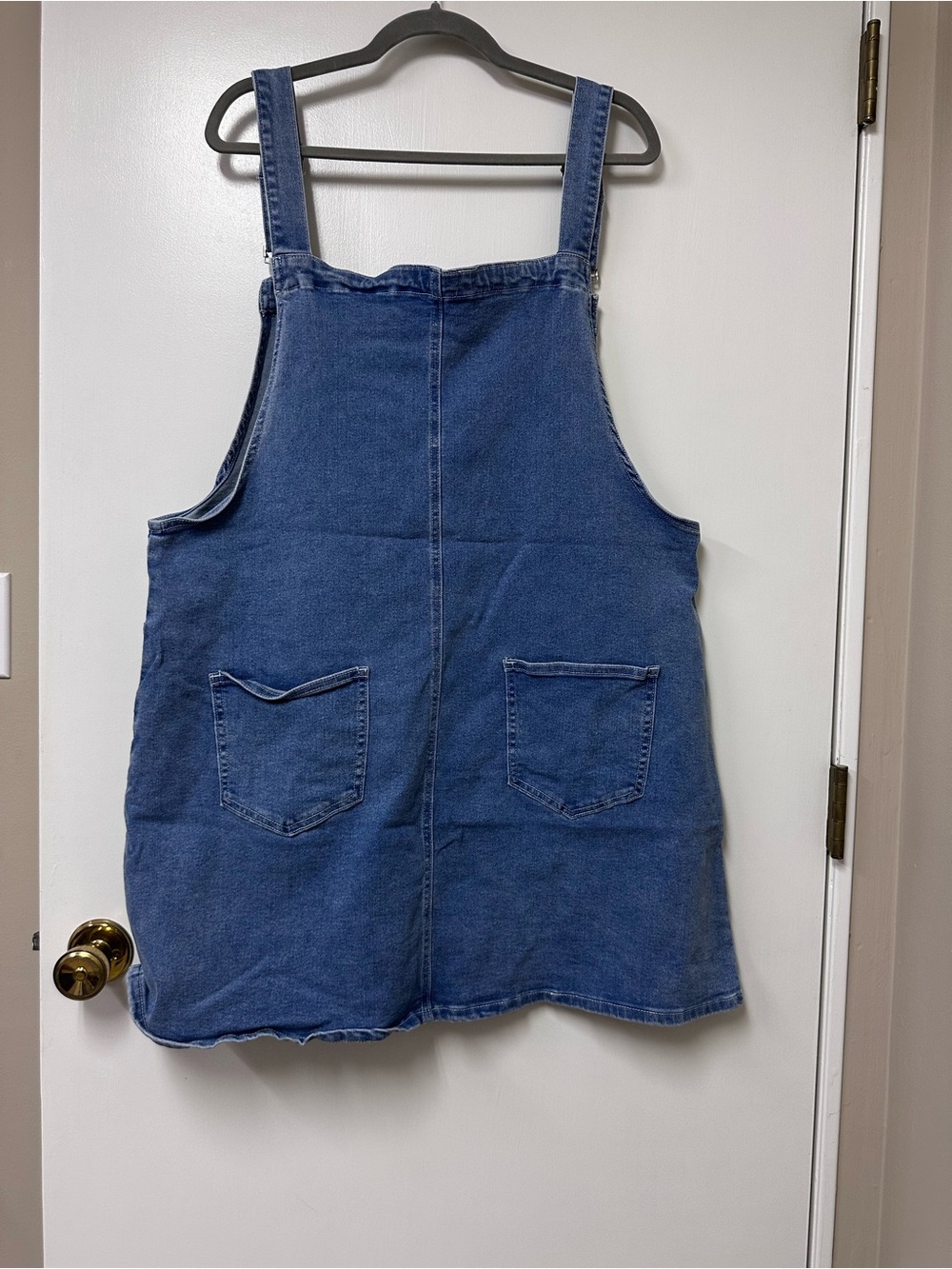 Denim Blue Mini Overall Dress - Picture 3 of 3
